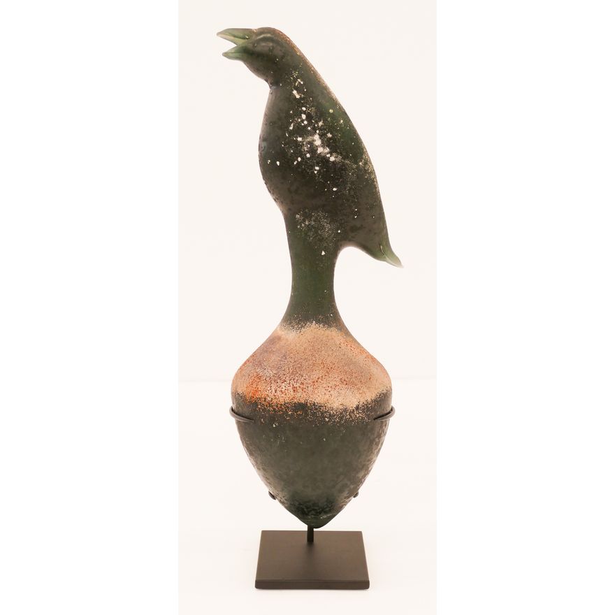 William Morris ''Bird Finial'' 1999 Glass Artifact