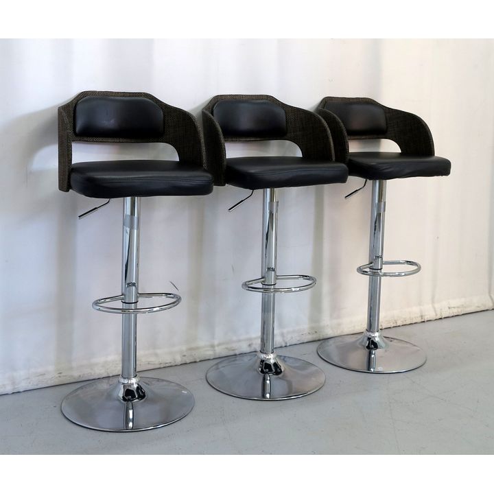 SET OF 3 TELESCOPIC KITCHEN/BAR STOOLS