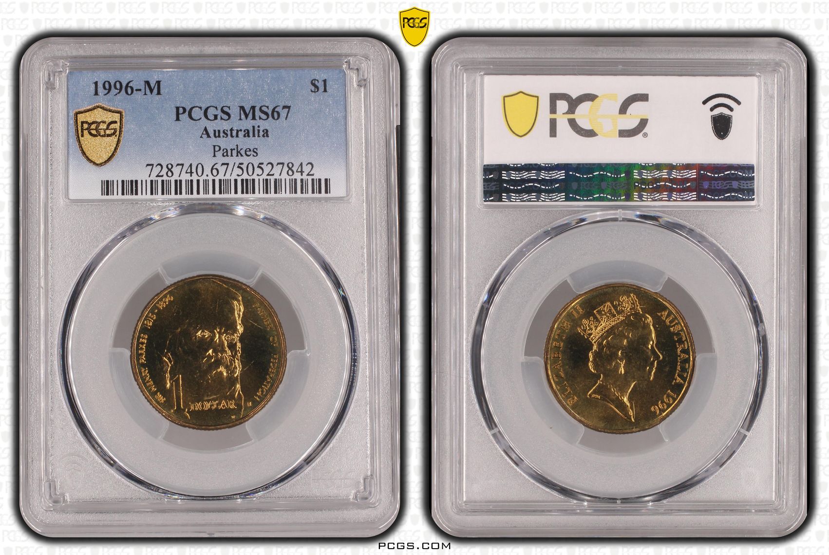 Parkes, One Dollar, 1996-M, PCGS MS67