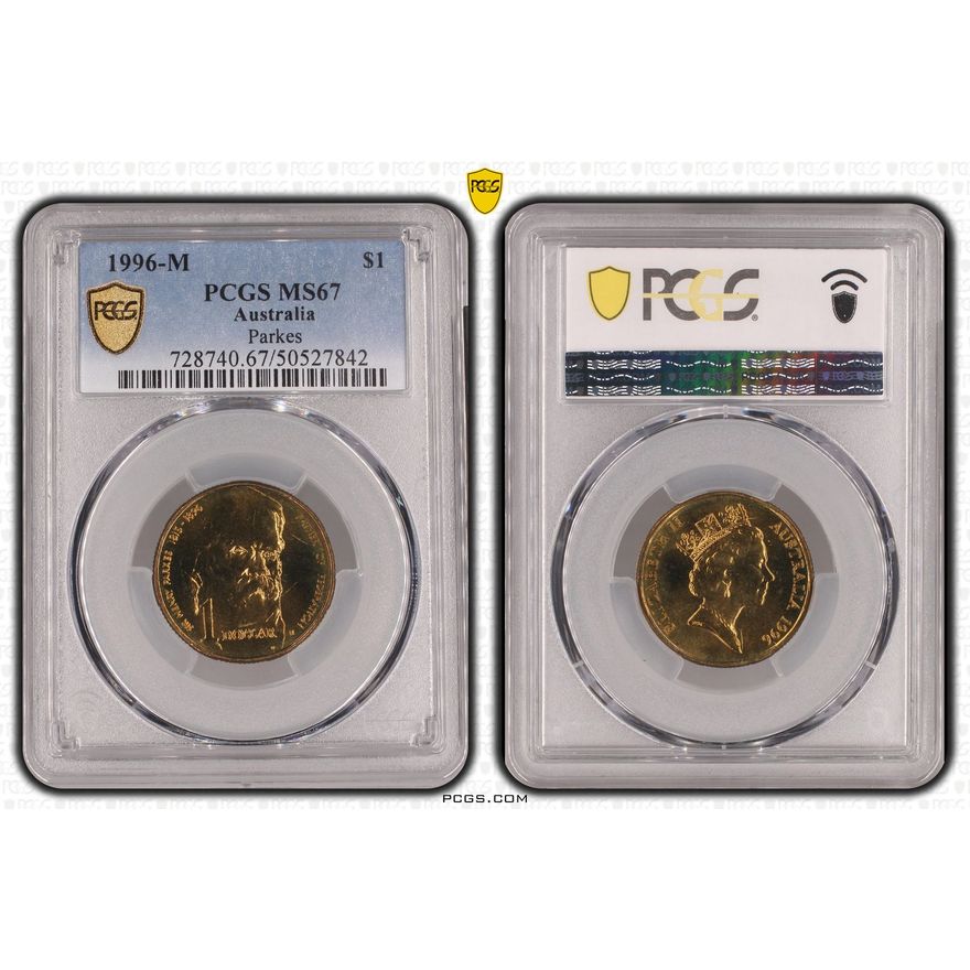 Parkes, One Dollar, 1996-M, PCGS MS67
