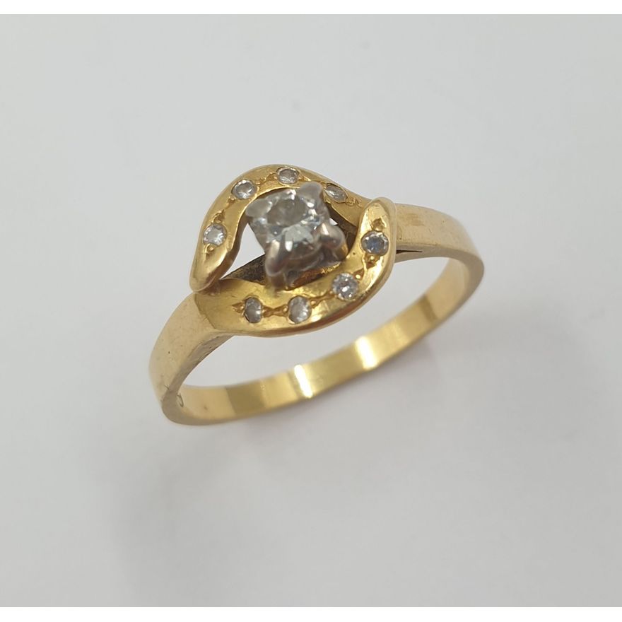 18ct Y/G & W/G Diamond Ring