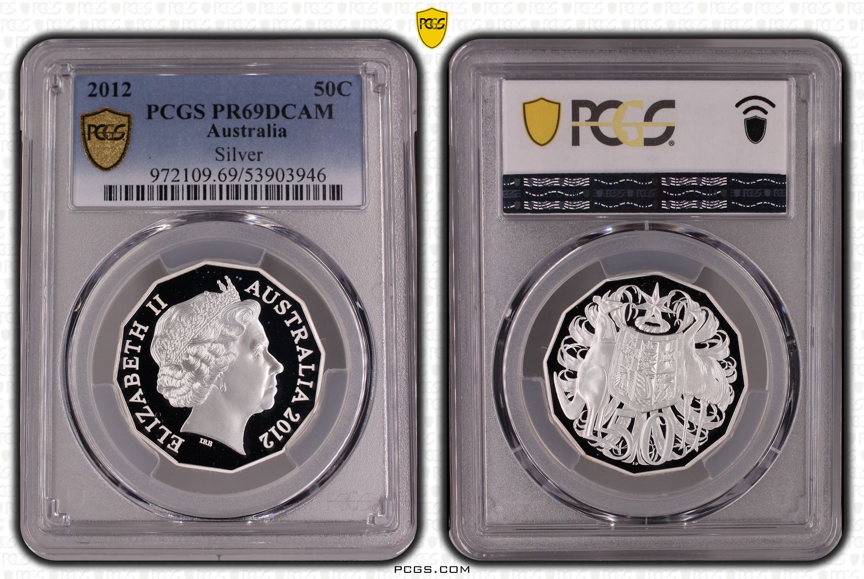 Silver, Fifty Cent, 2012, PR69DCAM
