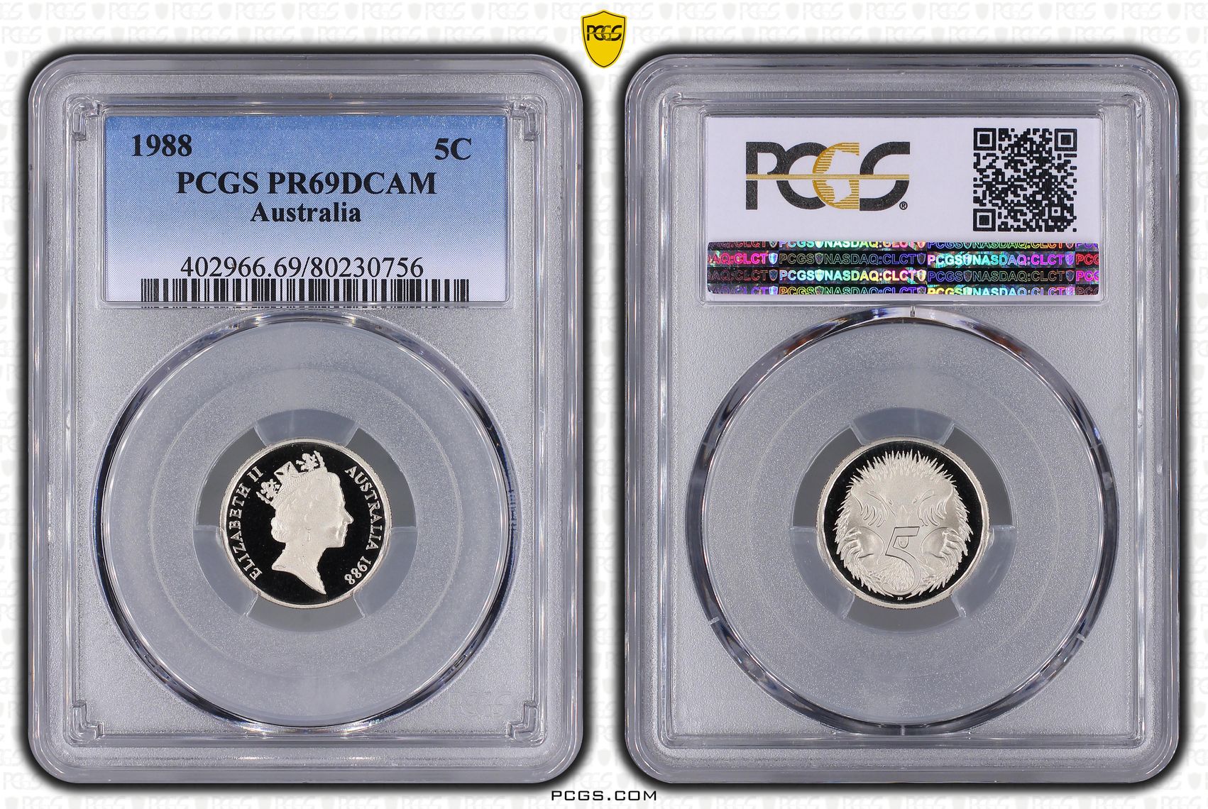 Five Cent, 1988, PCGS PR69DCAM