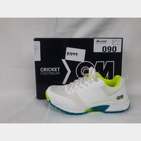GM AION ALL ROUNDER CRICKET SHOES - WHITE - UNISEX UK 5 -