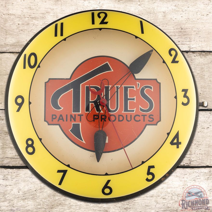 True's Paint Products 16" Neon Advertising Bubble Clock