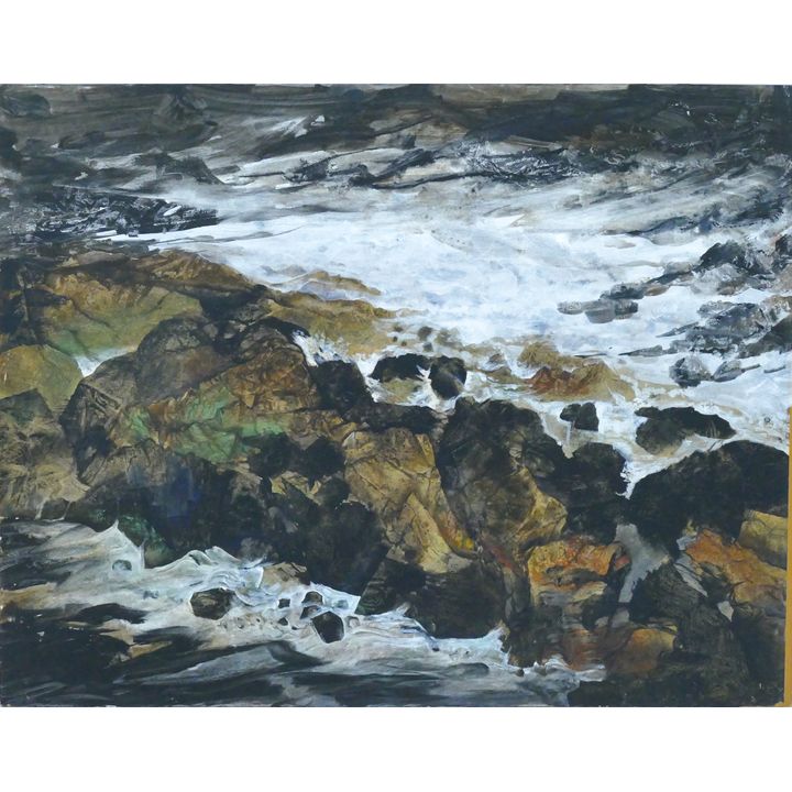 Neil Meitzler ''Mystic Coastal'' Casein on Paper