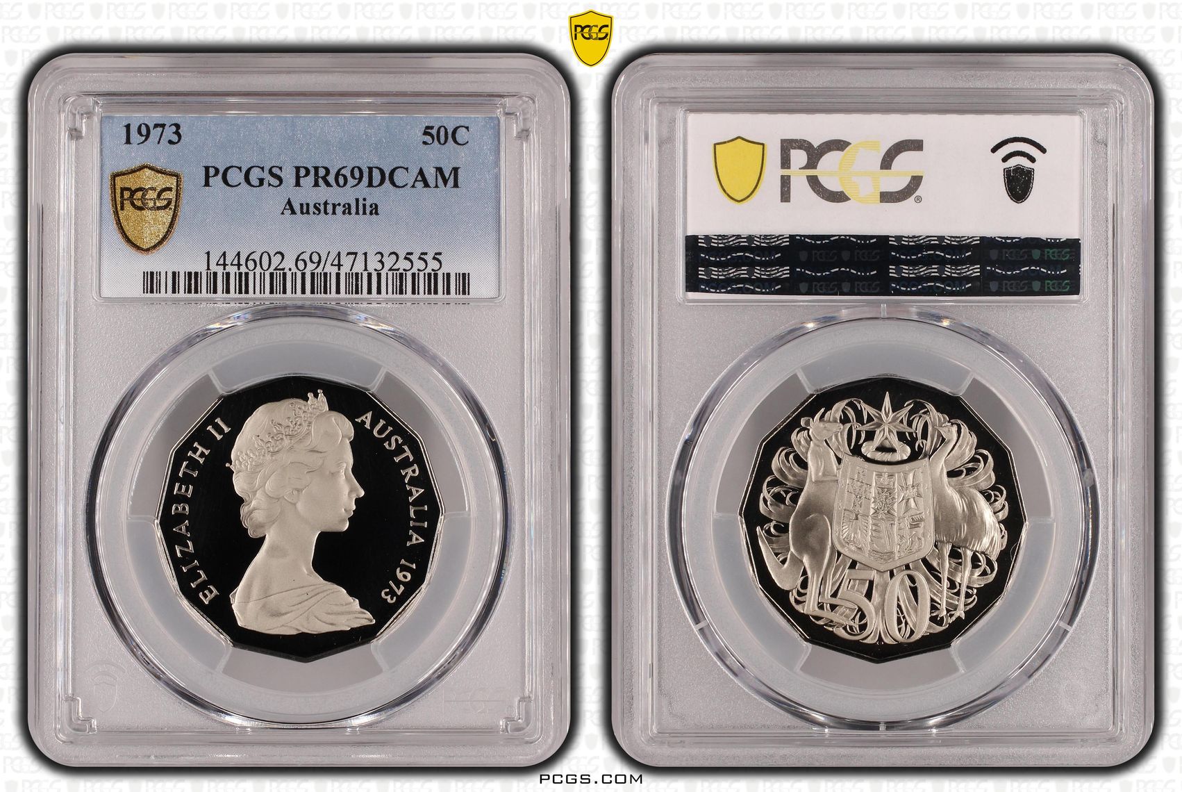 Elizabeth II, Fifty Cent, 1973, PCGS PR69DCAM