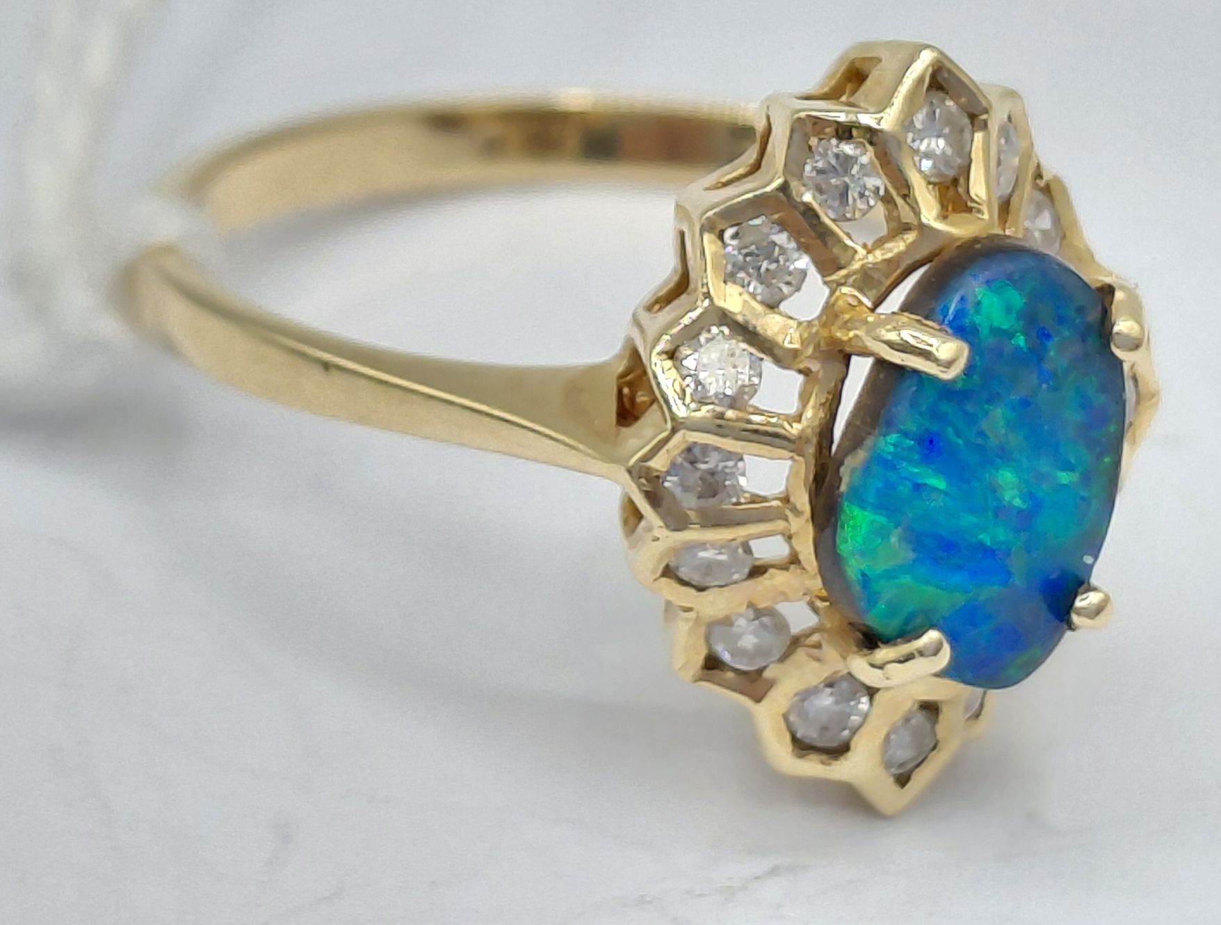 14k Yellow Gold Opal Ring