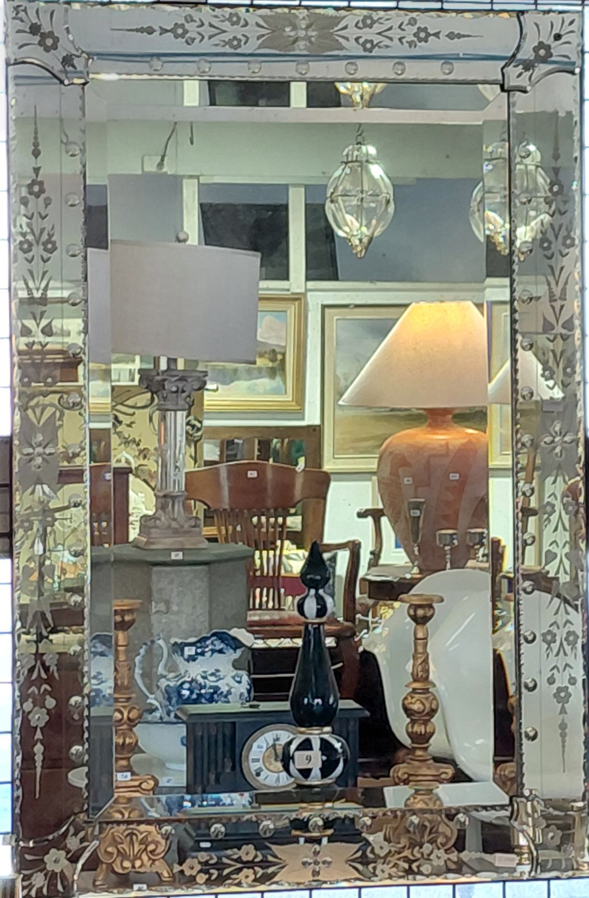 9 · VENETIAN STYLE WALL MIRROR
