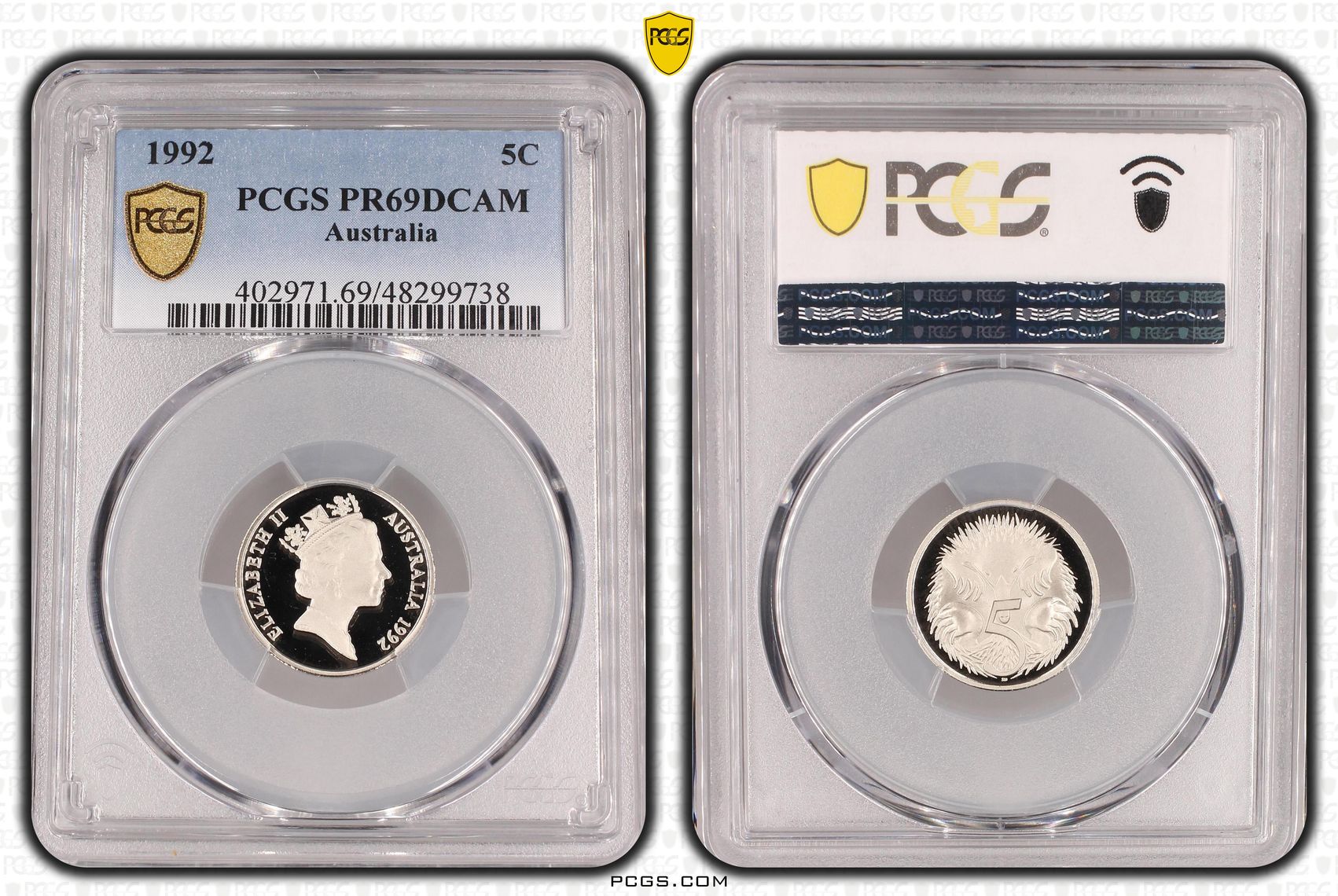 , Five Cent, 1992, PCGS PR69DCAM