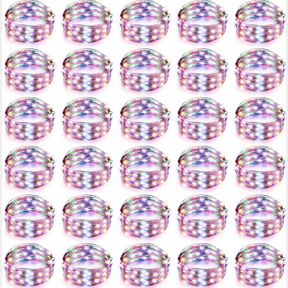 49 PACK COLORED LED FAIRY LIGHTS BATTERY OPERATED 7FT STARRY FAIRY LIGHTS MINI RAINBOW LED LIGHTS FLEXIBLE COLORED STRING LIGHTS W