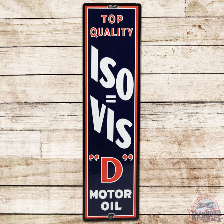 5' Top Quality Iso-Vis "D" Motor Oil SSP Sign - 8.75