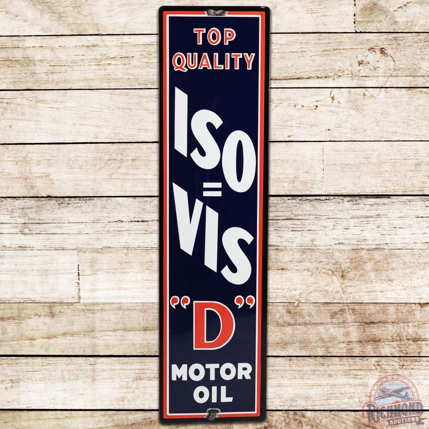 5' Top Quality Iso-Vis "D" Motor Oil SSP Sign - 8.75