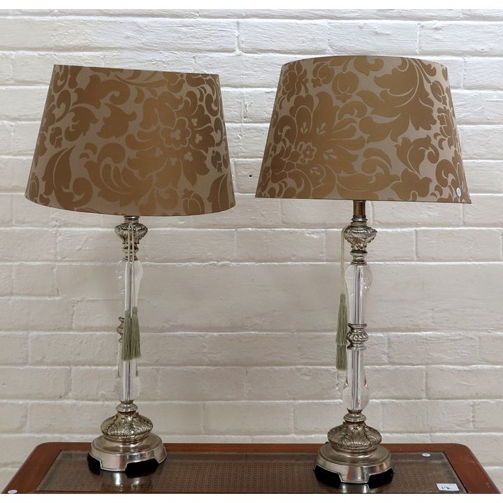 PAIR OF LARGE TABLE LAMPS