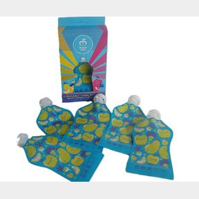 POUCH LOVE REUSABLE FOOD POUCH BLUE & YELLOW