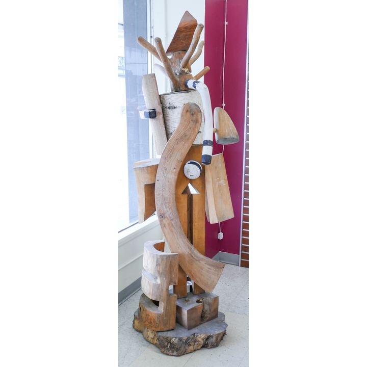 Harold Balazs ''Totem'' Large Wood Assemblage