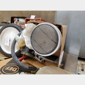 Propane heater, brass hose connectors, and assorted valves