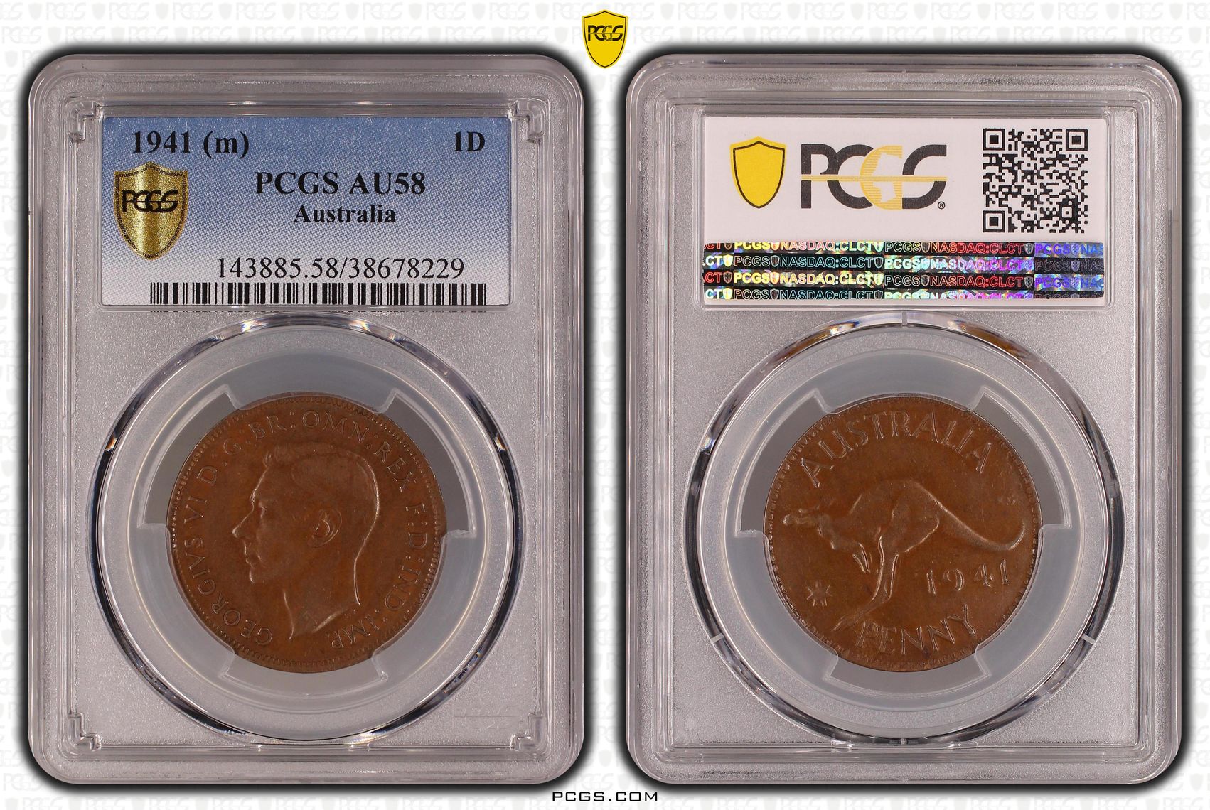 64 · Penny, 1941, PCGS AU58BN