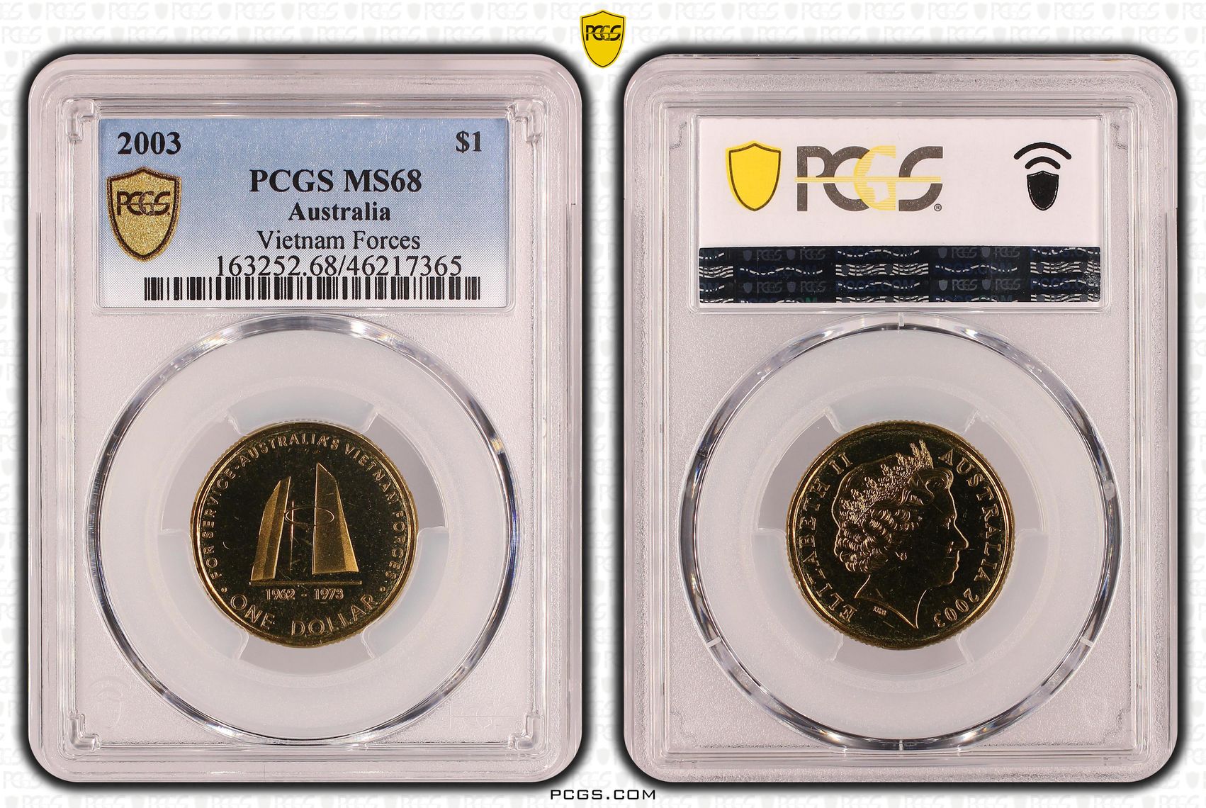 Vietnam Forces, One Dollar, 2003, PCGS MS68