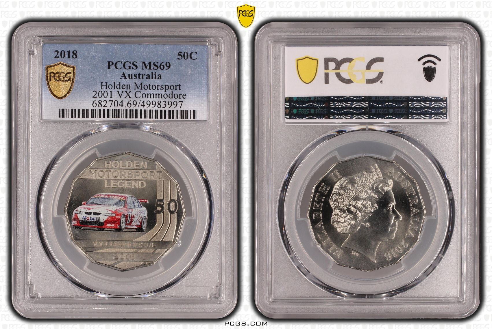 Holden Motorsport - 2001 VX Commodore , Fifty Cent, 2018, PCGS MS69