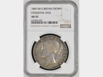 1845 VICTORIA YOUNG HEAD CROWN CINQUEFOIL STOPS AU55