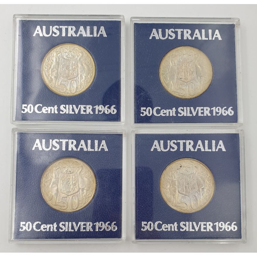 Silver Round 50c Coins (x4)