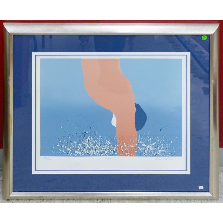 Vesa Peltonen ''Diver'' S/N Serigraph Framed 27''x31''