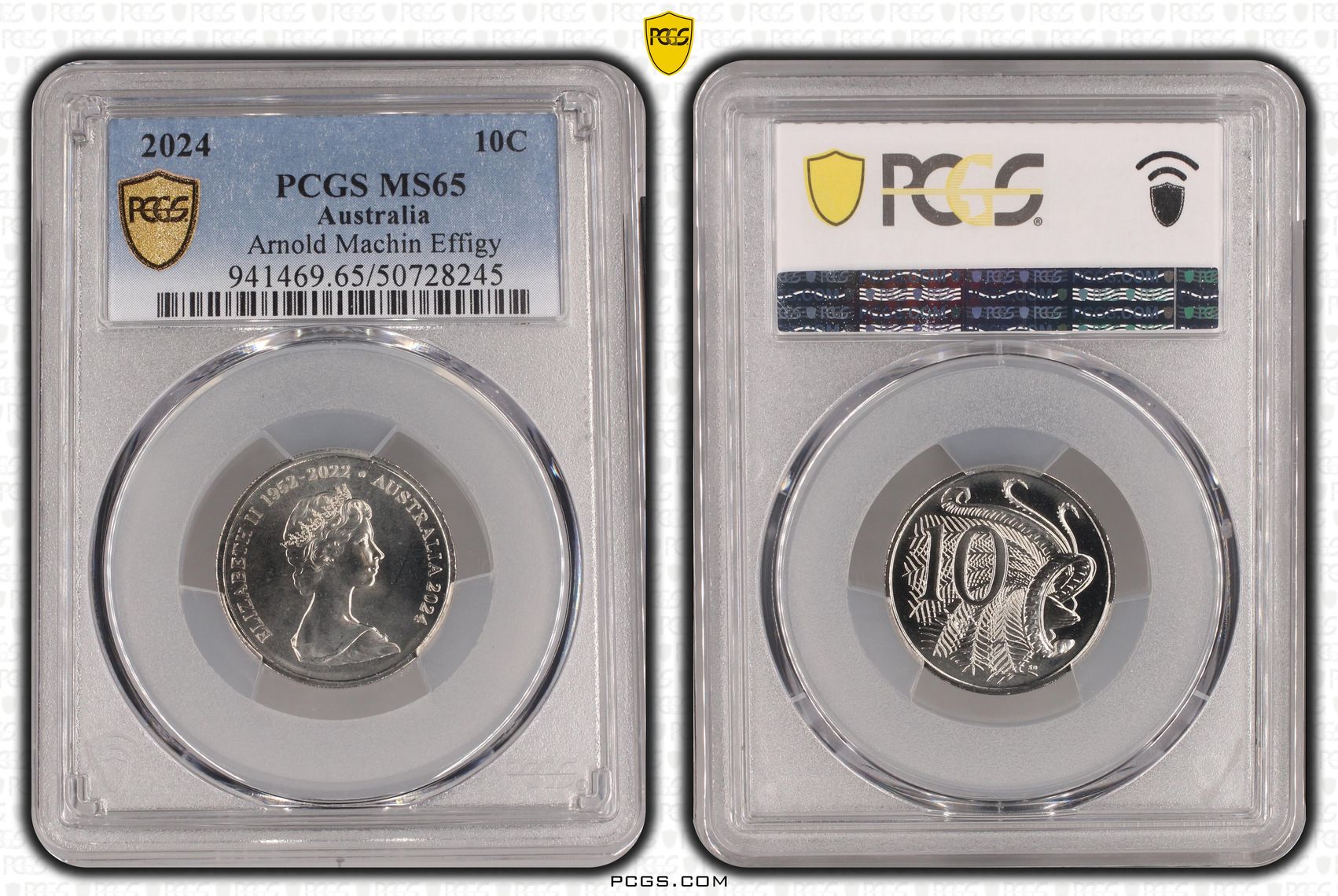 Arnold Machin Effigy , Ten Cent, 2024, PCGS MS65