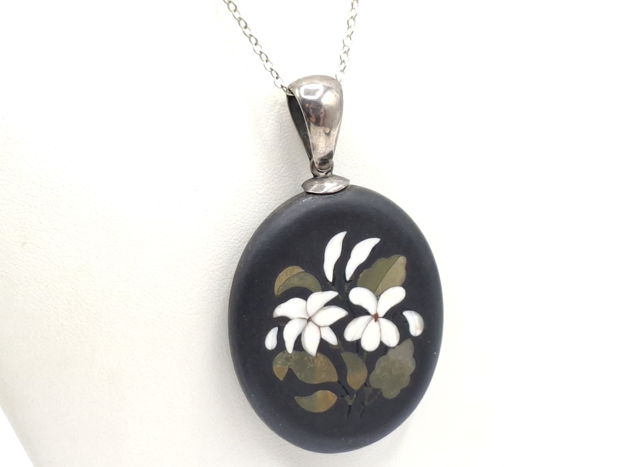 Antique Pietra Dura Pendant