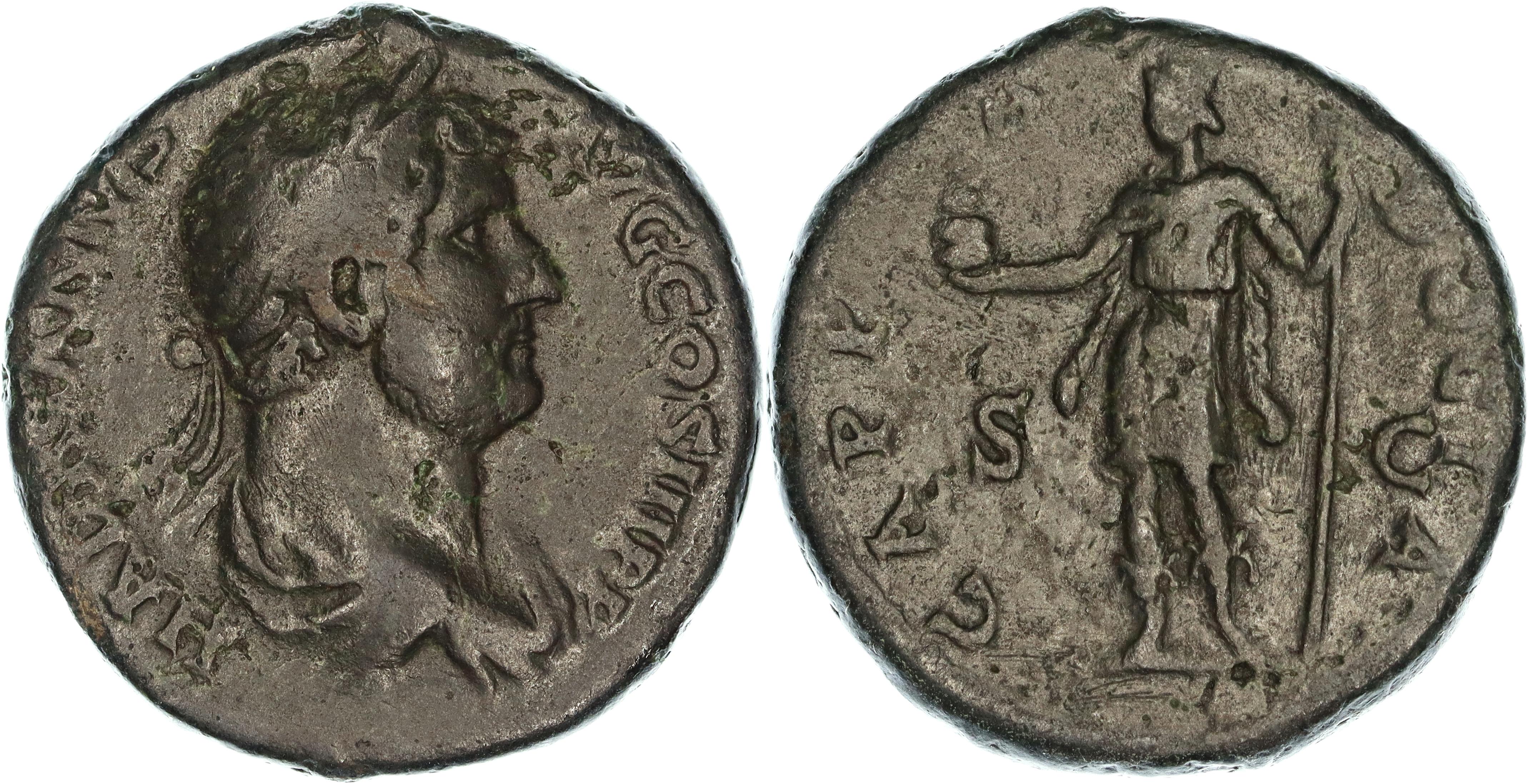 Roman Empire, Hadrian, Æ As, 130-133 AD, gF