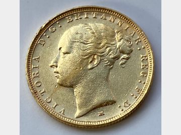 1885 VICTORIA MELBOURNE MINT YOUNG HEAD GOLD SOVEREIGN