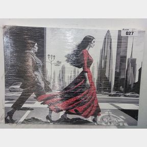 CANVAS WALL ART - BE COLOURFUL IN A GRAY LIFE ARTWORK - BLACK - A1 - 594 X 841 MM -
