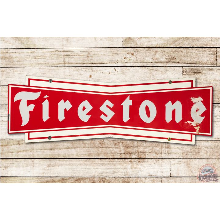4' Firestone Tires Double Sided Tin Sign
