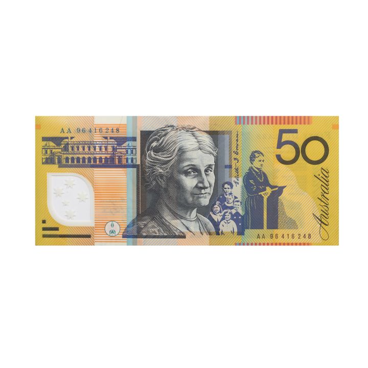 First Prefix - Fraser/Evans, Fifty Dollars, 1996 nearly Uncirculated