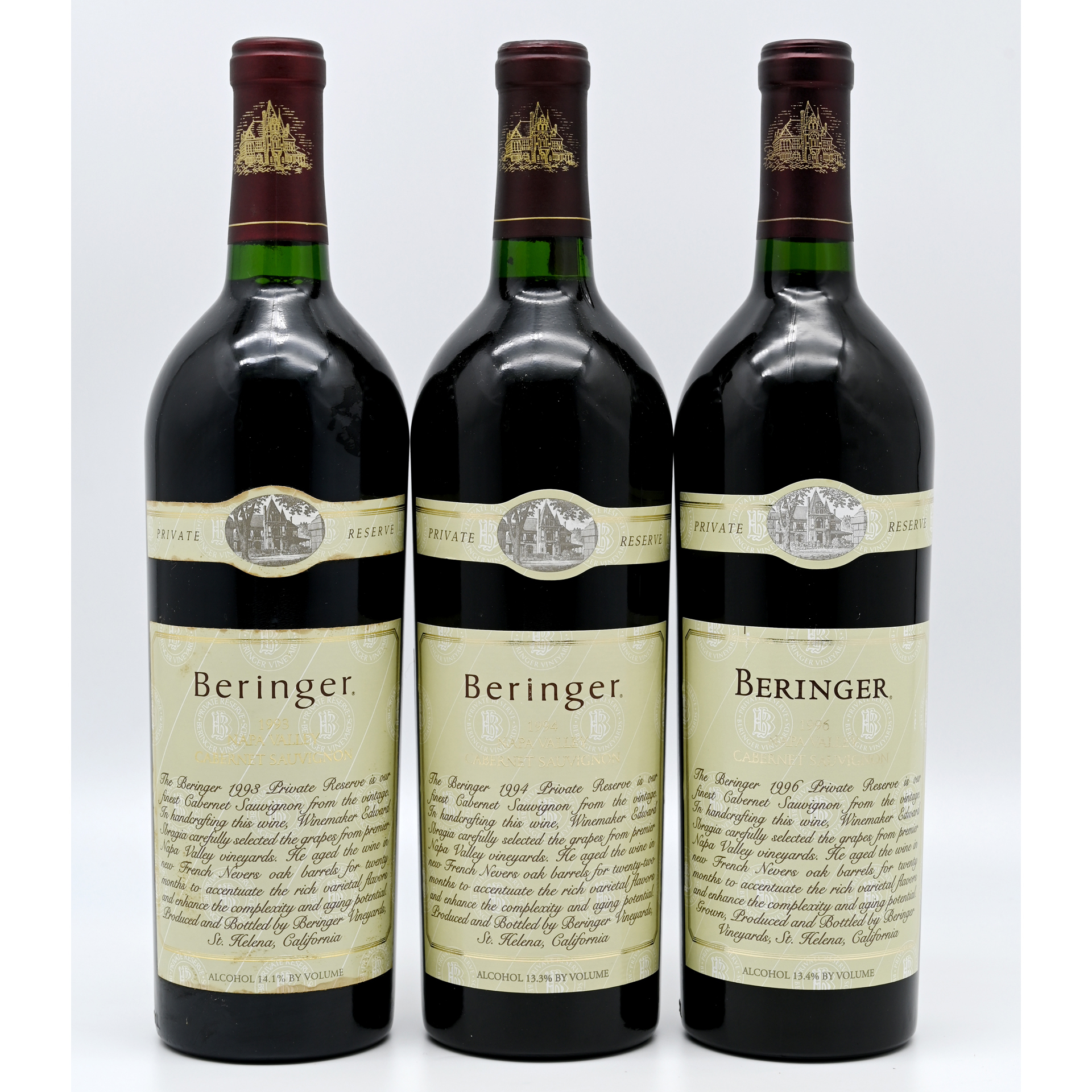 Beringer Vineyards Private Reserve Cabernet Sauvignon 1993 & 1994 ...
