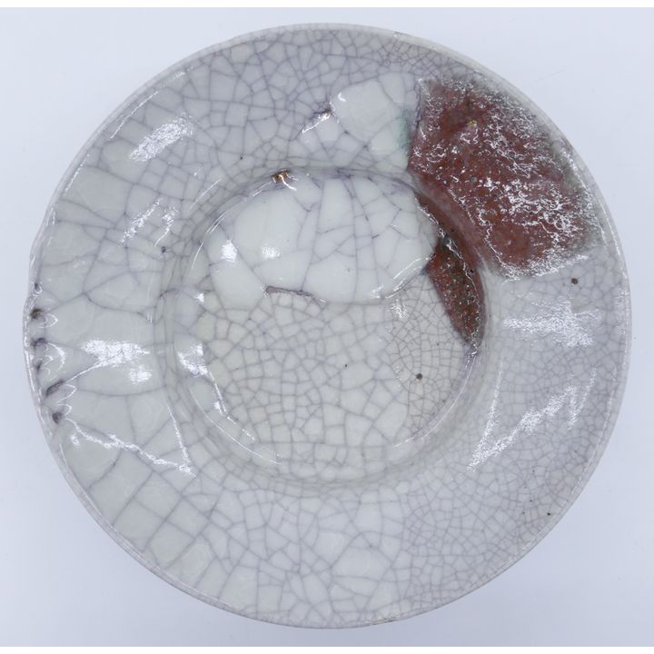 Robert Sperry ''White Crackle Bowl'' 1970's Ceramic