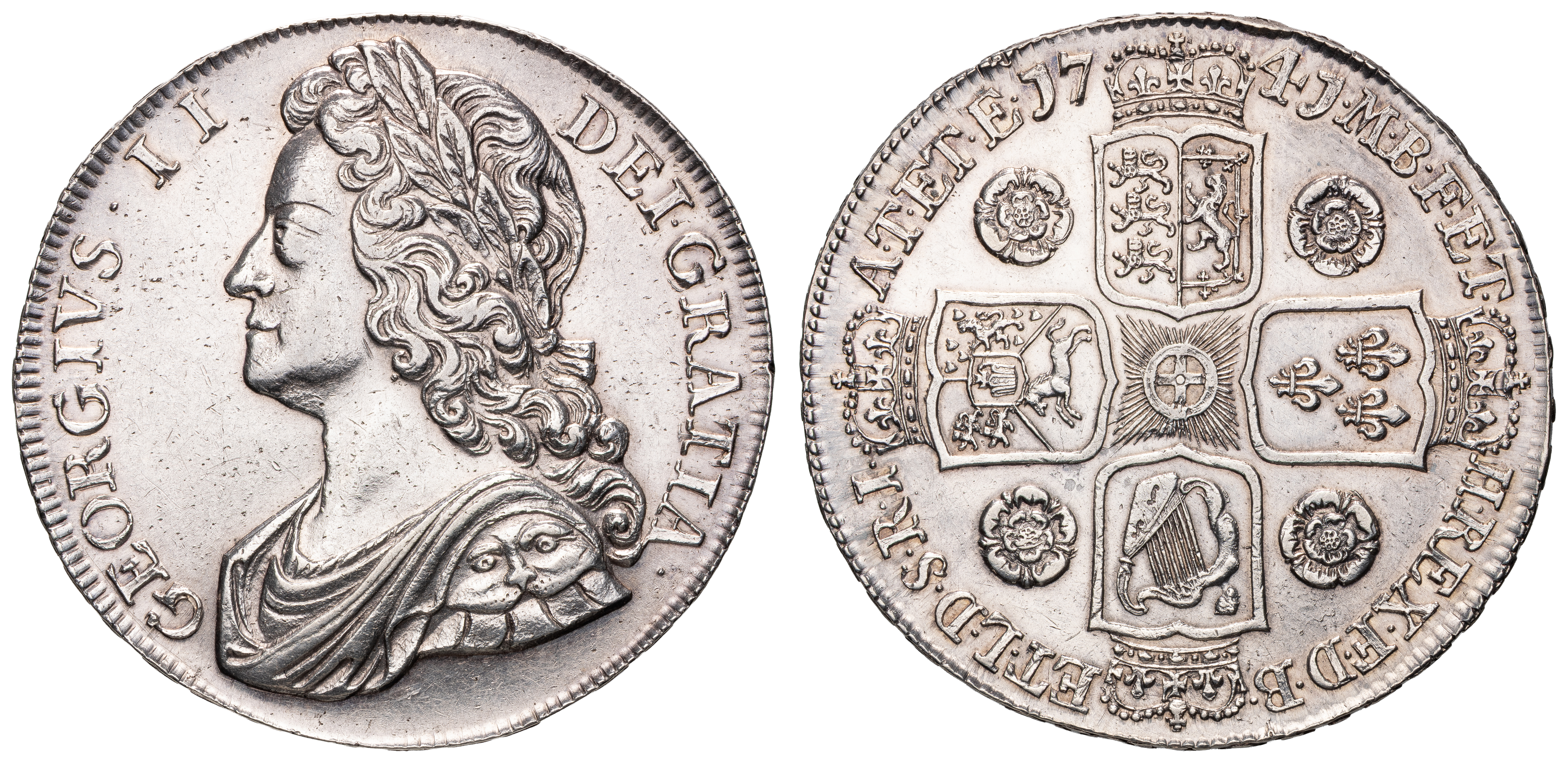 Great Britain, George II, Crown, 1741, EF