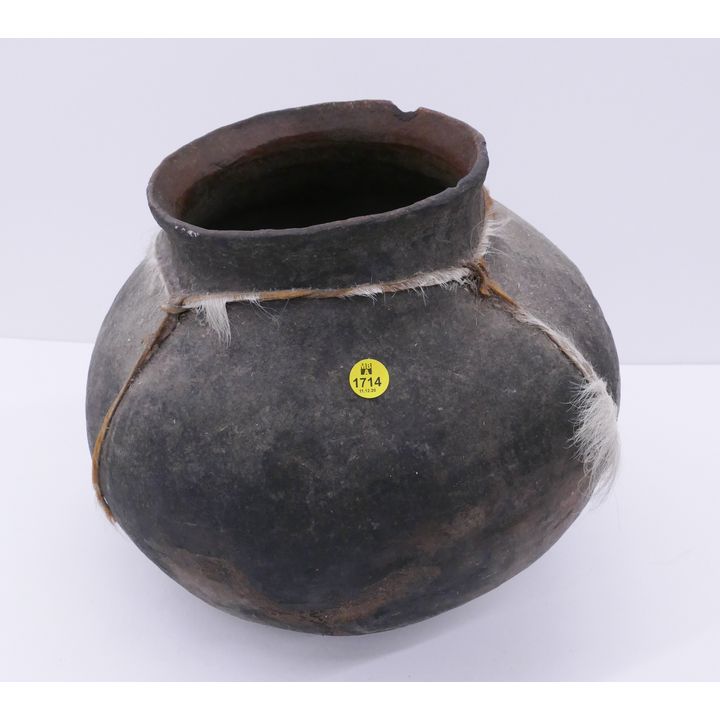 Old Native Ceramic Cooking Pot- 12x14''