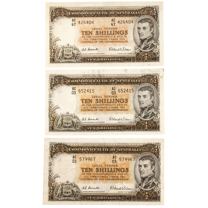 Accumulation, Coombs/Wilson, Ten Shillings, 1954, VF - aEF