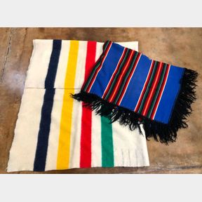 Hudson's Bay Four Point Blanket And Vintage Pendleton Shawl
