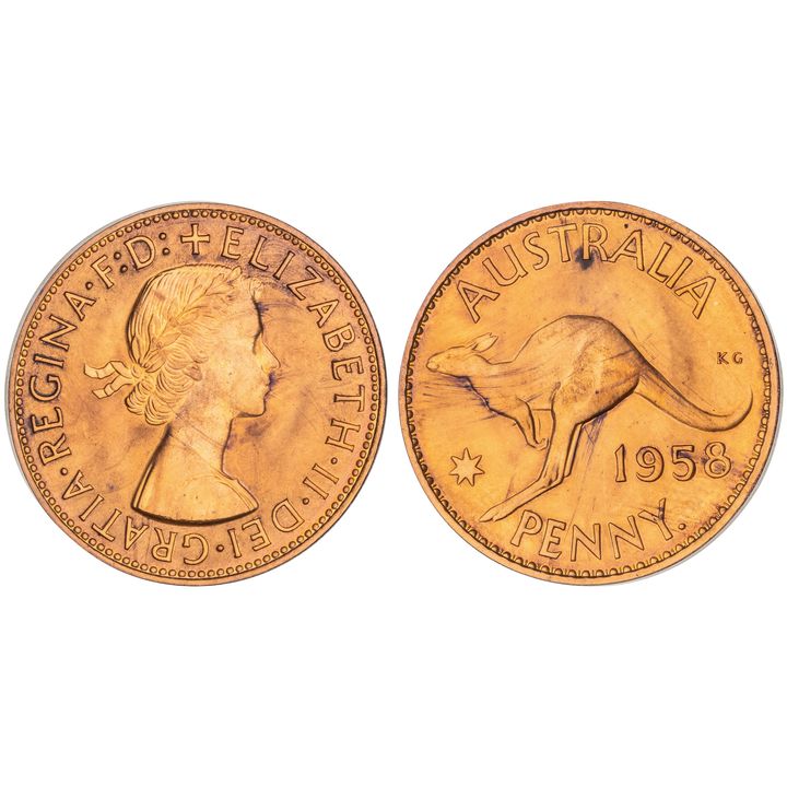 Elizabeth II, Penny, 1958-Y., aFDC