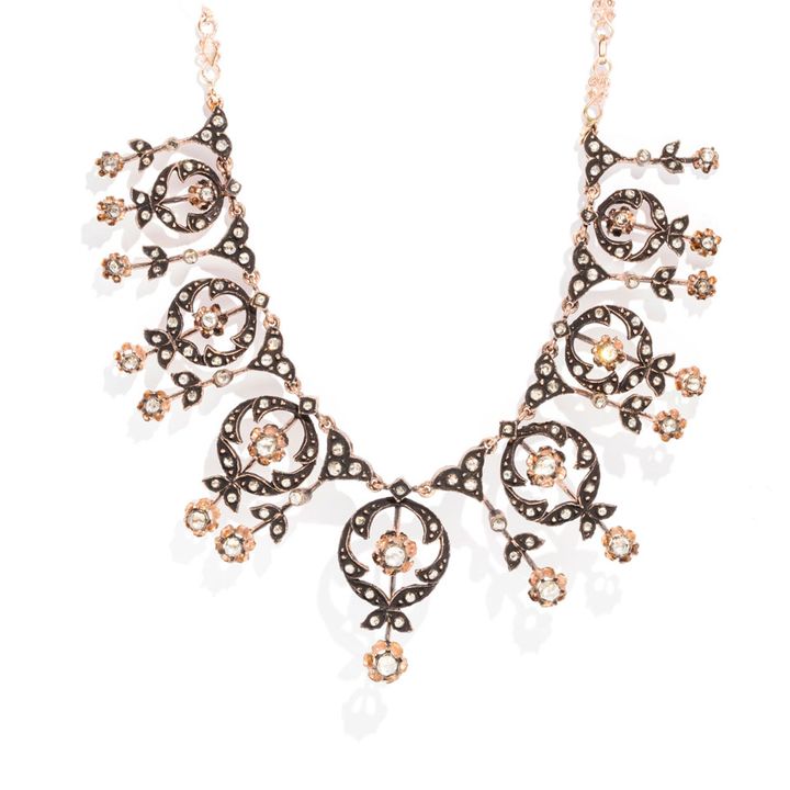 1.96 Carat Diamond Vintage Necklace