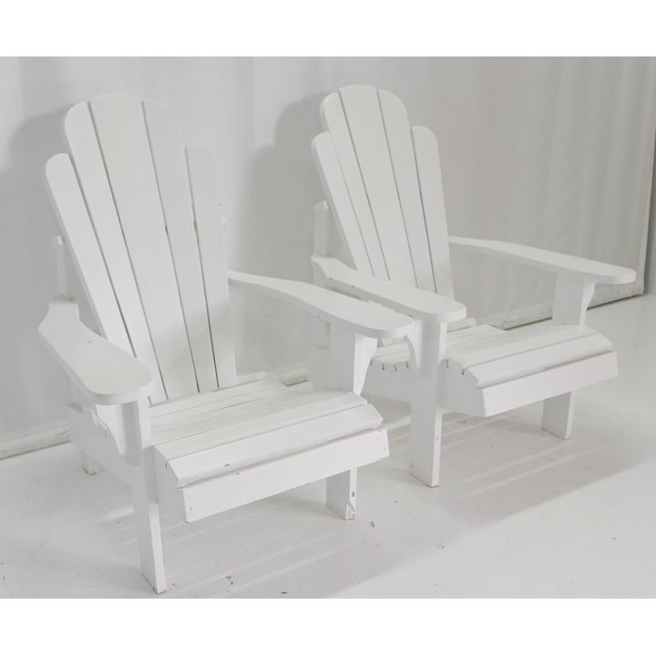 PAIR OF PAINTED WOOD CHAIRS