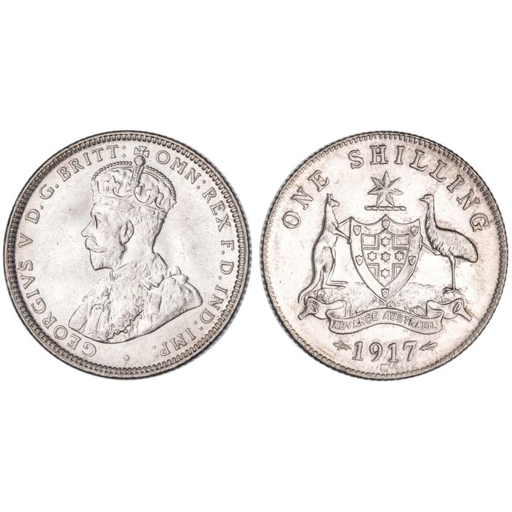 George V, Shilling, 1917-M, CHU