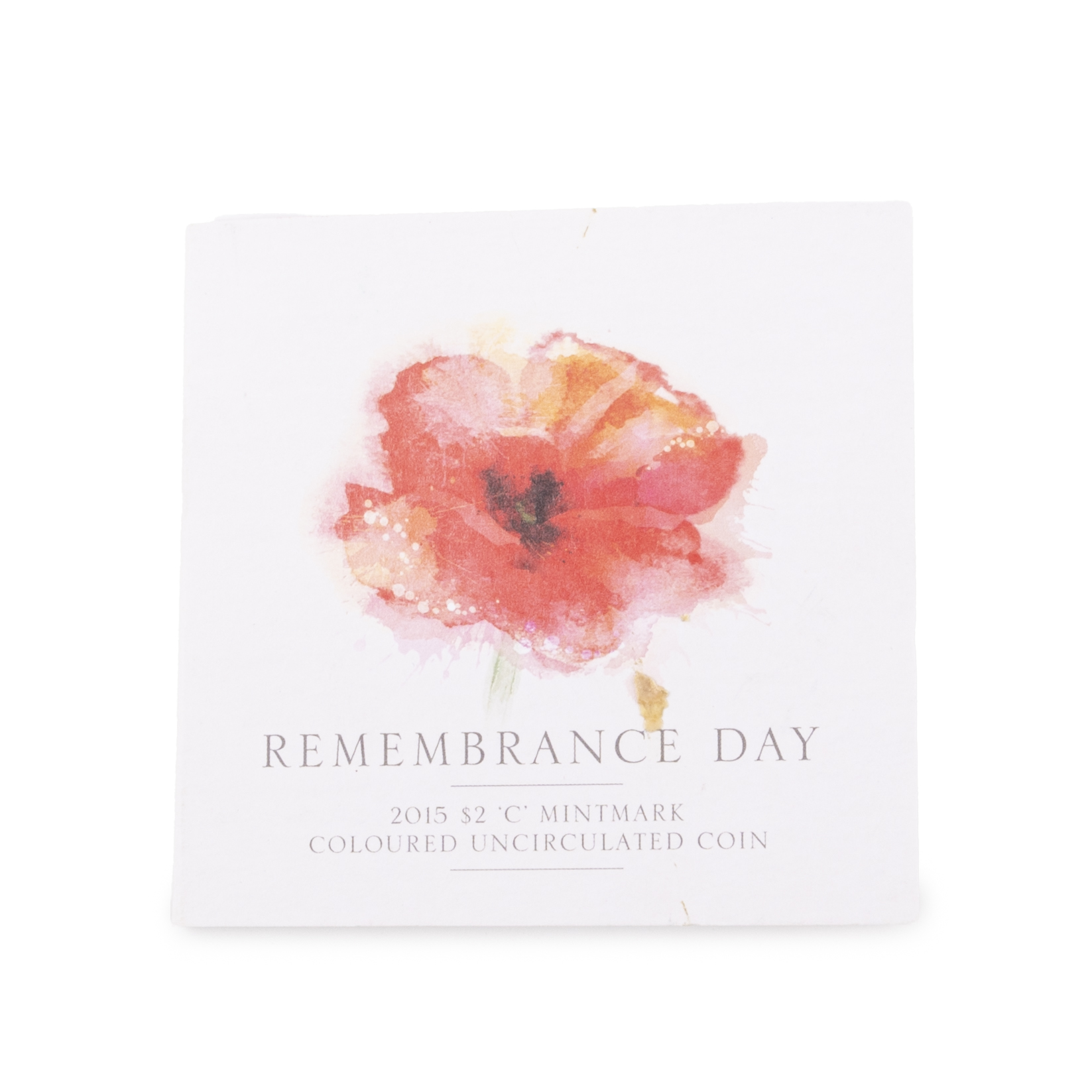 Elizabeth II, Remembrance Day Colour 'C', Two Dollars, 2015, UNC