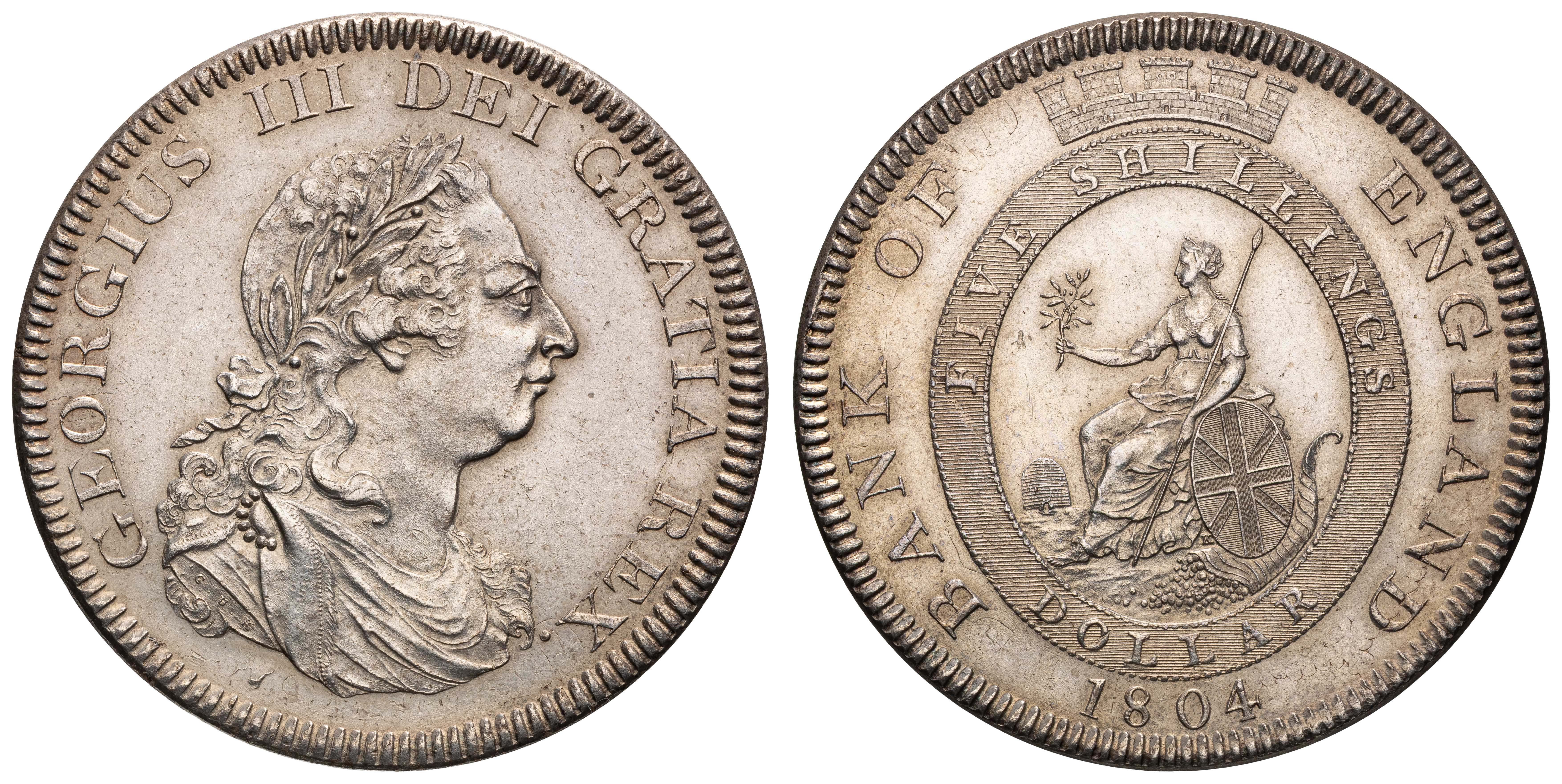 Great Britain, George III, One Dollar, 1804, UNC
