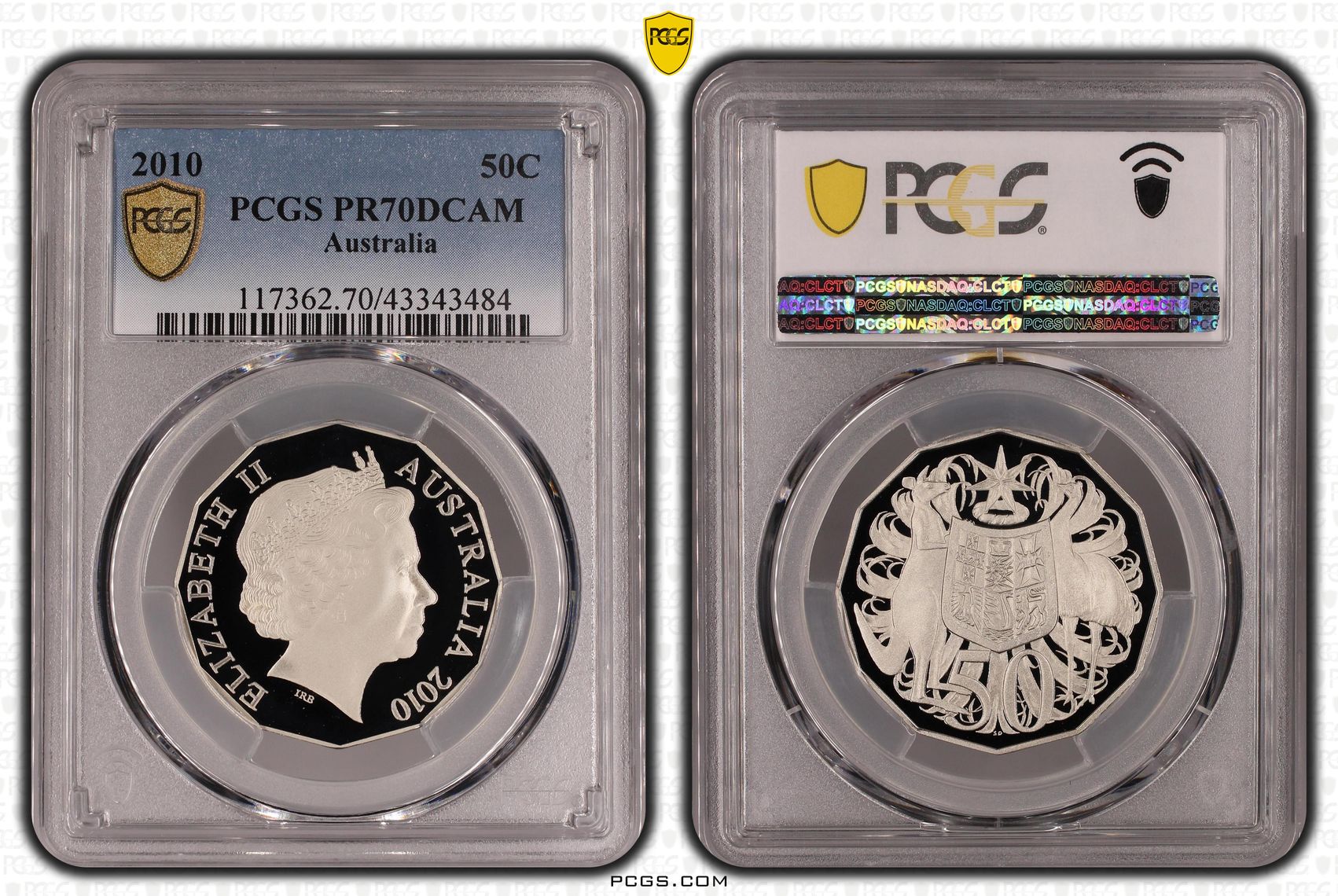 Elizabeth II, Fifty Cent, PR70DCAM , 2010 PCGS POP - 21/0