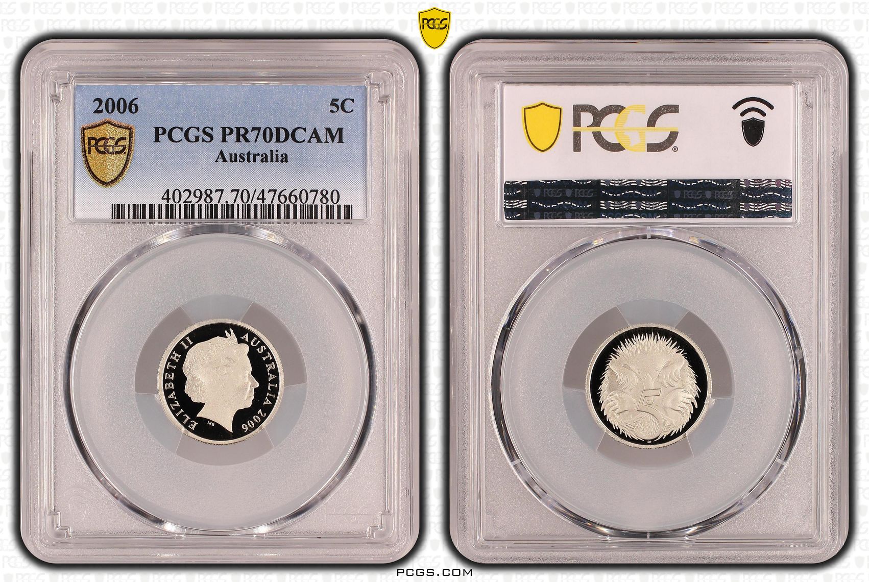 Elizabeth II, Five Cent, 2006, PCGS PR70DCAM