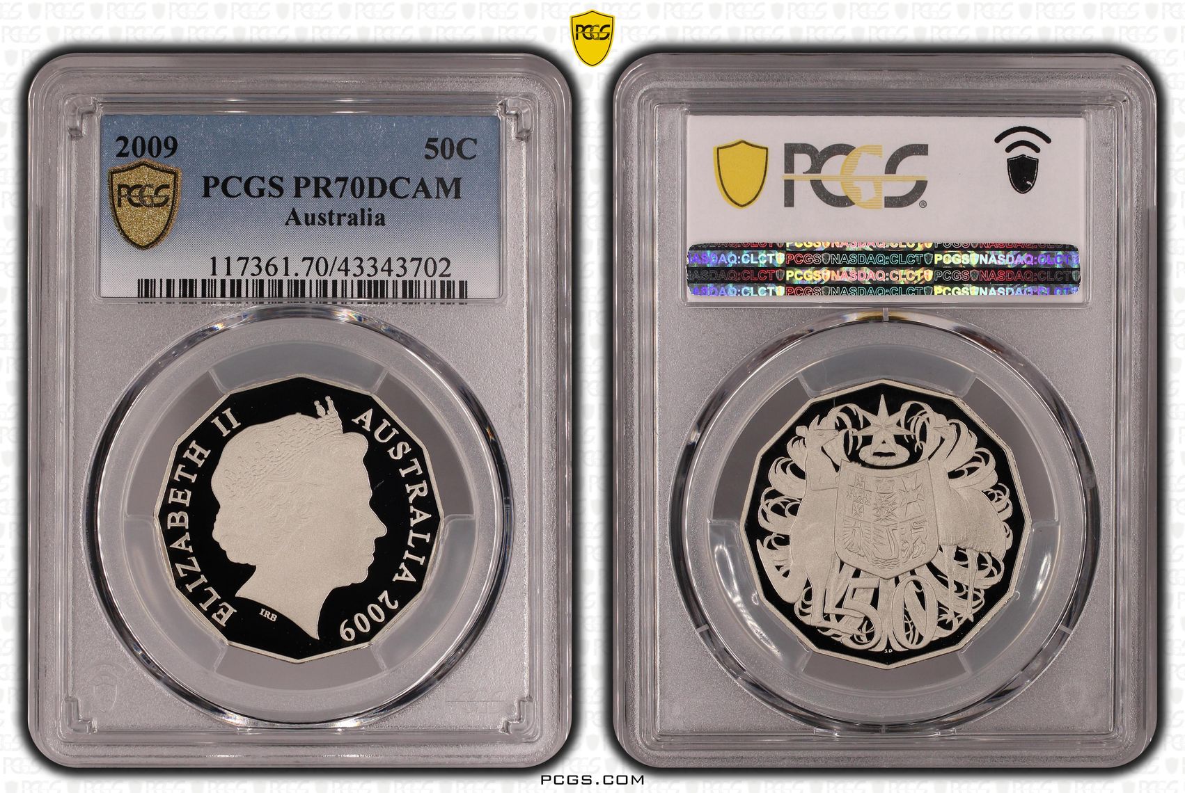 Elizabeth II, Fifty Cent, 2009, PCGS PR 70DCAM