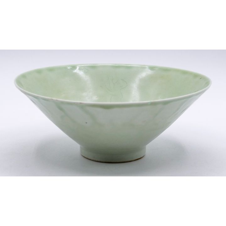 Chinese Ding Ware Boy & Flower Bowl 6''
